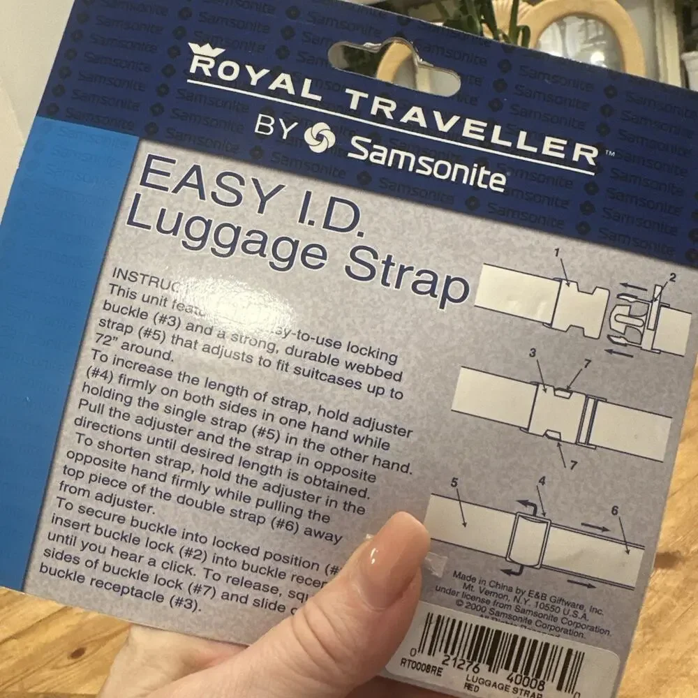 NEW‎ Samsonite Royal Traveller Luggage Strap RED RT0008RE Easy ID Airport Travel